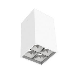 Светодиодный светильник VARTON DL-Box Reflect Multi 2x2 накладной 10 Вт 3000 К 80х80х150 мм RAL9003 белый муар кососвет, V1-R0-00254-20L17-2001030