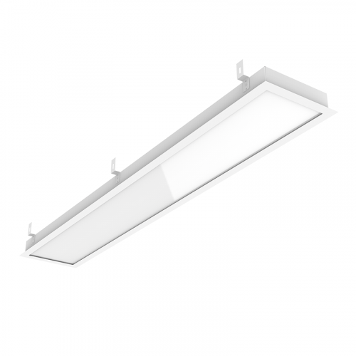 Светодиодный светильник VARTON GR350/F 2.0 45 Вт 3000 К 1219х325х50 мм (монт. 1188х294 мм) с рамкой, планками для подвеса и рассеивателем призма DALI