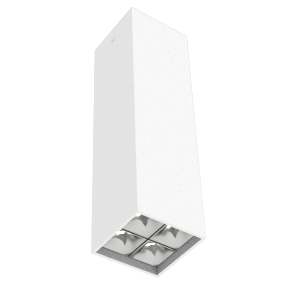 Светодиодный светильник VARTON DL-Box Reflect Multi 2x2 накладной 14 Вт 3000 К 80х80х300 мм RAL9003 белый муар 55° DALI, V1-R0-00255-20D55-2001430
