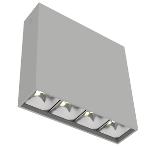 Светодиодный светильник VARTON DL-Box Reflect Multi 1x4 накладной 10 Вт 4000 К 150х40х150 мм RAL7045 серый муар 35°x75°, V1-R0-70253-20L23-2001040