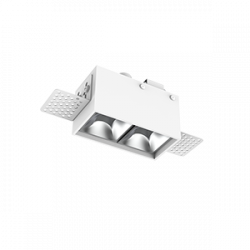 Светодиодный светильник VARTON DL-Box Reflect Multi 1x2 trimless встраиваемый 80х43х63 мм 8 Вт 3000 К 36° RAL9003 белый