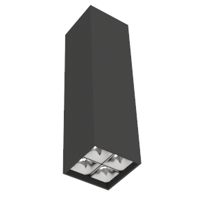 Светодиодный светильник VARTON DL-Box Reflect Multi 2x2 накладной 14 Вт 4000 К 80х80х300 мм RAL9005 черный муар 55°, V1-R0-90255-20L55-2001440