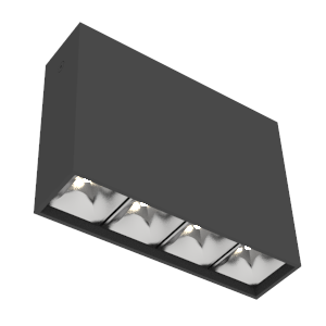 Светодиодный светильник VARTON DL-Box Reflect Multi 1x4 накладной 10 Вт 3000 К 150х40х115 мм RAL9005 черный муар 24°, V1-R0-90252-20L20-2001030