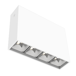 Светодиодный светильник VARTON DL-Box Reflect Multi 1x4 накладной 10 Вт 3000 К 150х40х115 мм RAL9003 белый муар 24° DALI, V1-R0-00252-20D20-2001030
