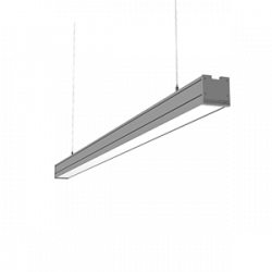 Светодиодный светильник VARTON Mercury Pro подвесной 97 Вт 4000 К 2002х65х65 мм IP54 RAL7045 серый муар с рассеивателем опал, с декоративным проводом 2 м и комплектом подвесов 2 м DALI, V1-R0-70259-30D01-5409740