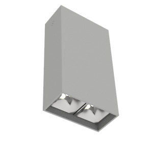 Светодиодный светильник VARTON DL-Box Reflect Multi 1x2 накладной 8 Вт 4000 К 80х40х150 мм RAL7045 серый муар 35°x75°, V1-R0-70251-20L23-2000840