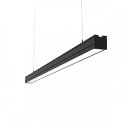 Светодиодный светильник VARTON Mercury Pro подвесной 28 Вт 4000 К 2002х65х65 мм IP54 RAL9005 черный муар с рассеивателем опал, с декоративным проводом 2 м и комплектом подвесов 2 м DALI, V1-R0-90259-30D01-5402840
