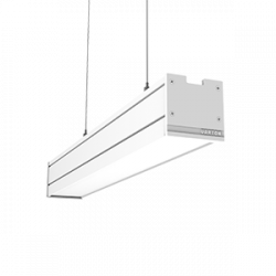 Светодиодный светильник VARTON Mercury Pro подвесной 18 Вт 3000 К 514х65х65 мм IP54 RAL9003 белый муар с рассеивателем опал, с декоративным проводом 2 м и комплектом подвесов 2 м DALI, V1-R0-00256-30D01-5401830