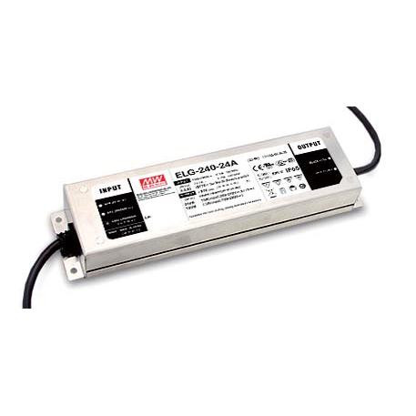 Драйвер 240Вт 24V для светодиодной ленты Meanwell ELG-240-24A IP65 244x71x37.5 мм, ELG-240-24A