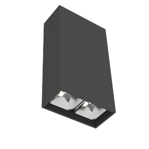 Светодиодный светильник VARTON DL-Box Reflect Multi 1x2 накладной 8 Вт 4000 К 80х40х150 мм RAL9005 черный муар 24°, V1-R0-90251-20L20-2000840