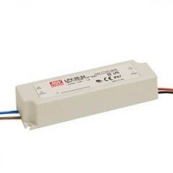 Драйвер 35 Вт 24V для светодиодной ленты Meanwell IP67 148x40x30 мм, LPV-35-24